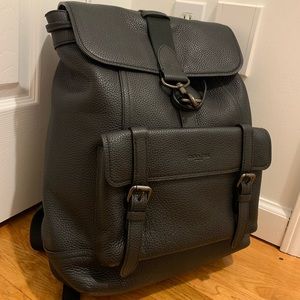 Coach Bleeker Backpack Black Pebble Leather